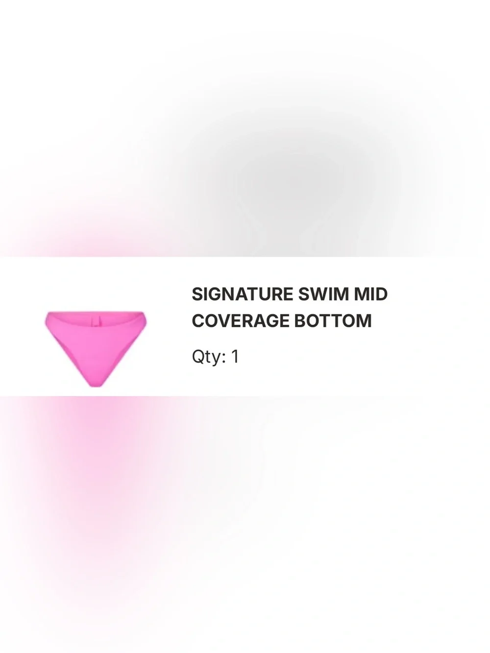 SKIMS Signature Swim Mid Coverage Bottom - Hot Pink Bikini Bottom